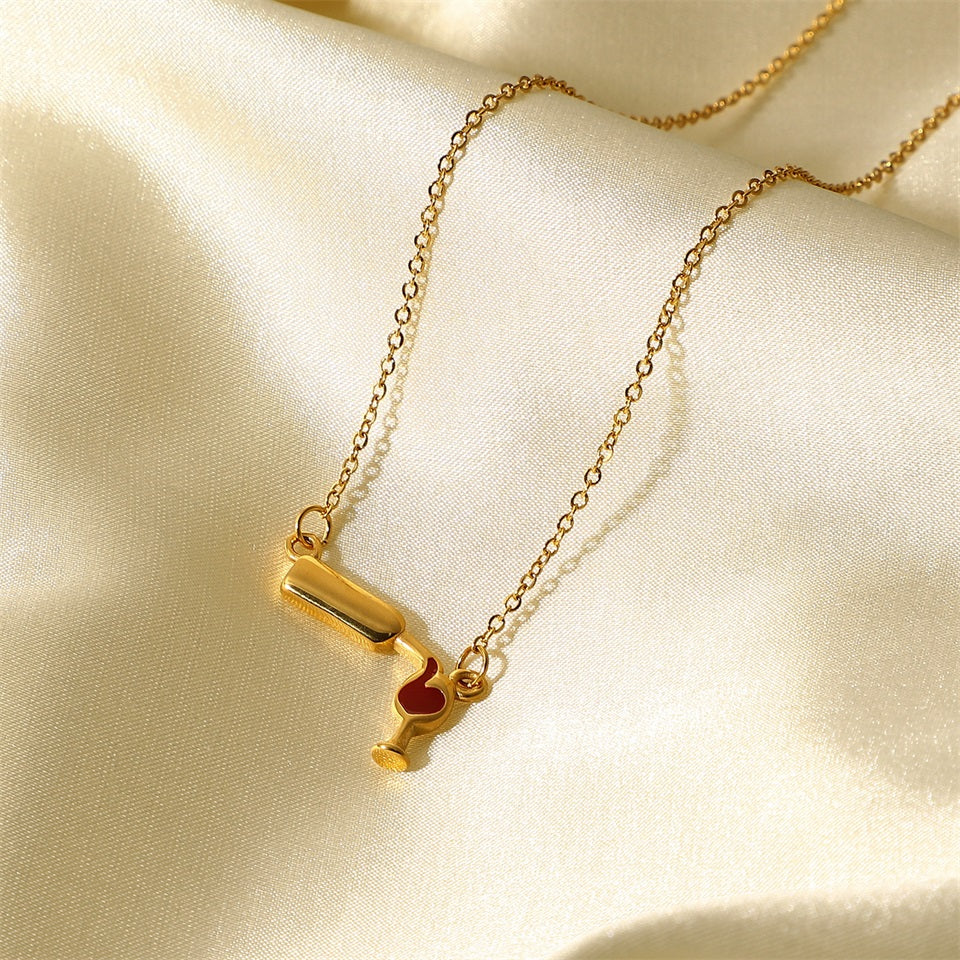 Gold Sommelier Pendant Necklace