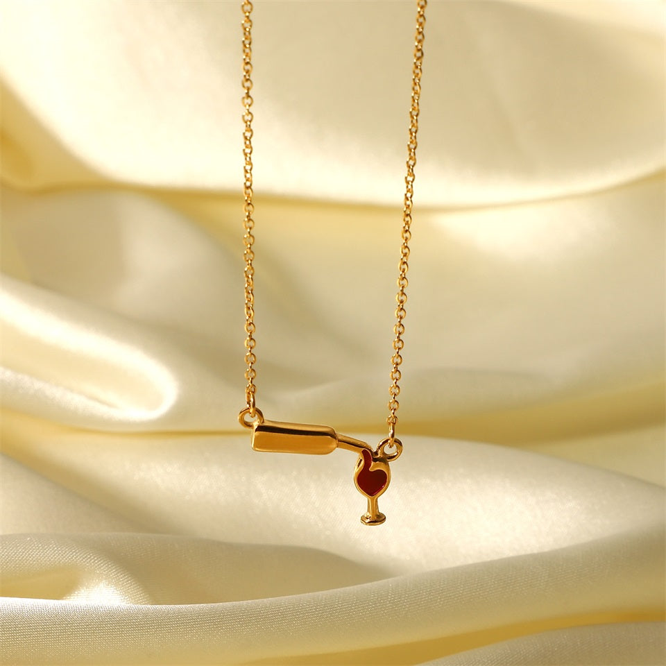 Gold Sommelier Pendant Necklace