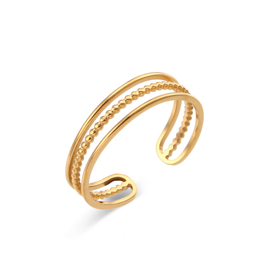 Gold Delicate Strings Ring